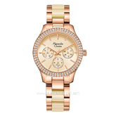 Alexandre Christie Passion AC 2914 BF Ladies Cream Dual Tone Stainless Steel Ceramic Strap